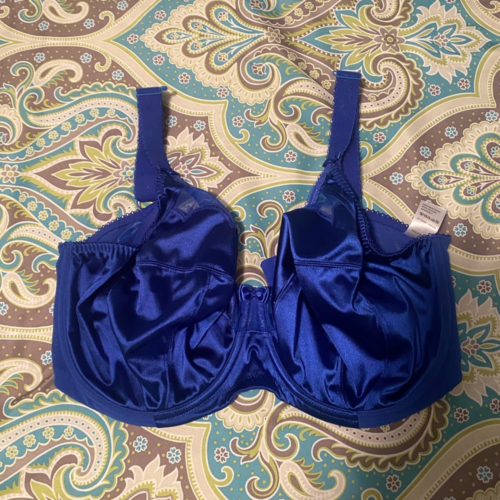Elomi Royal Blue Satin Underwire Bra